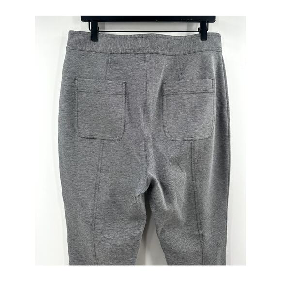 Anthropologie Maeve High Waist Grey Seamed Flare Pants Size 14 - Picture 7 of 10